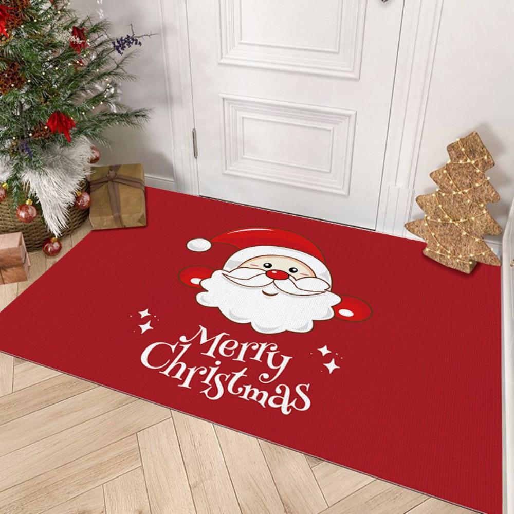 Christmas Doormat—Christmas Tree Pattern, Stain-Resistant Entryway Rug for Front Door, Festive Holiday Vibe Decor Mat