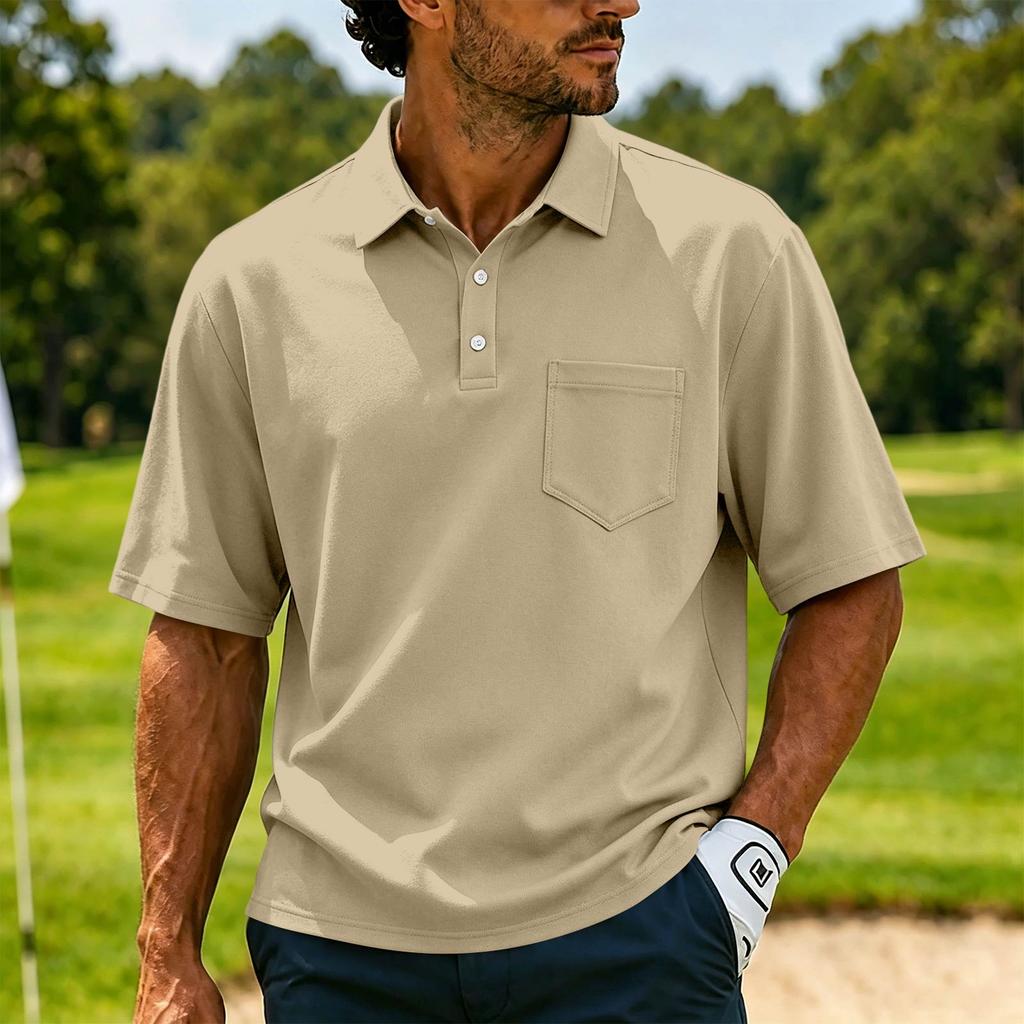 Men's Casual Short Sleeve Button Down Shirt Lightweight Breathable Summer