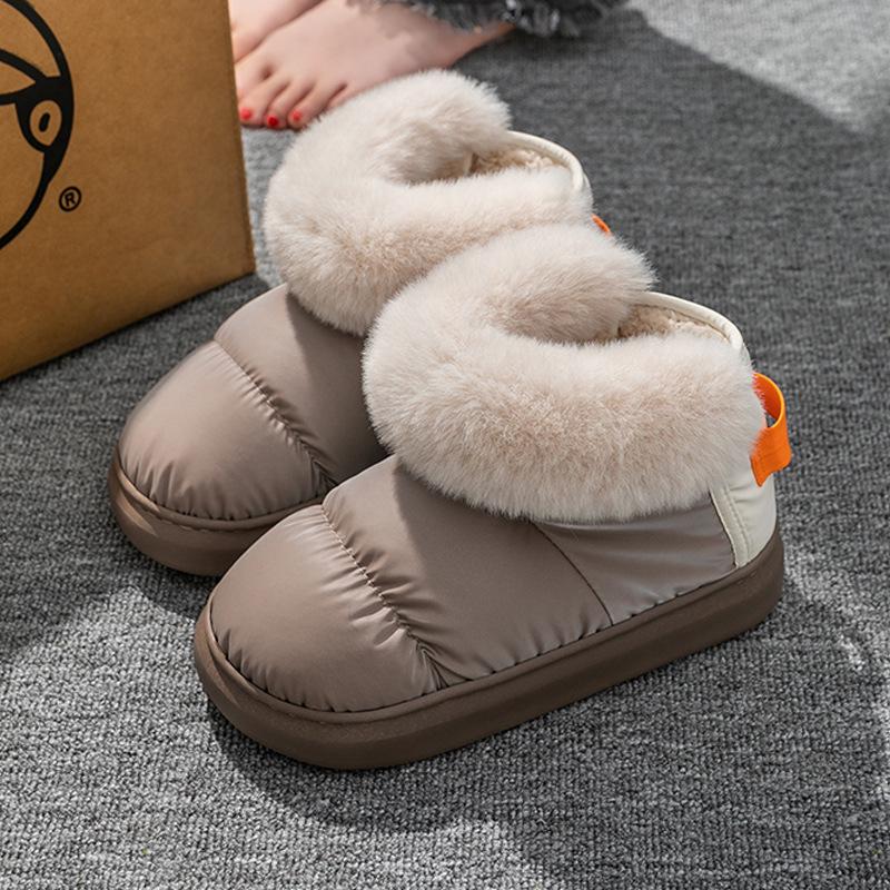 Women's Winter Indoor/Outdoor Cotton Slippers - Closed Heel, Thick Sole, Warm and Cozy