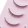 Menglu R-3 Natural Short False Eyelashes with Hard Stem for Double Eyelid Support and Curling - Novice-Friendly.