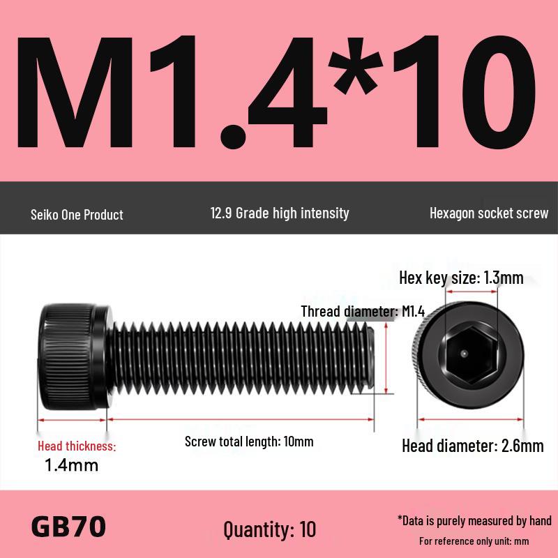 12.9 Grade Hex Socket Cylindrical Head Screw Bolt M3-M12