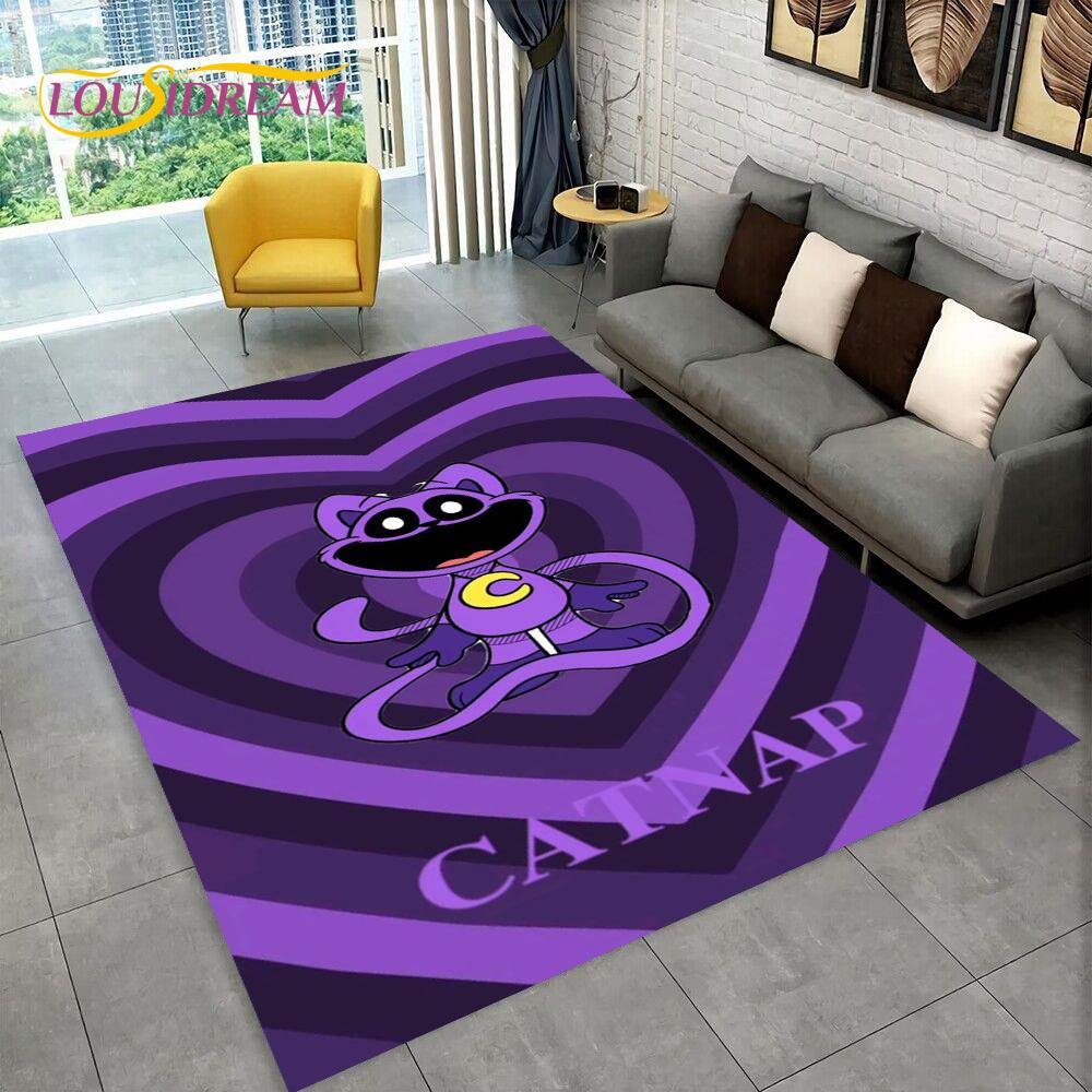 Niedliche S-Lächeln C-Kreaturen Nickerchen Bastel-Einhorn Cartoon Teppich Teppich für Schlafzimmer Wohnzimmer Zuhause Sofa Dekoration, Kinderdekor Fußmatte