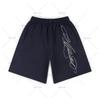 Amerikanische Stickerei Shorts Herren Y2K Retro Lässig High Street Trendig Hohe Taille Übertrieben Gerade Lässige Shorts