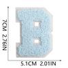 Parche Bordado de Chenilla Azul Claro Roaring Sky 7cm para Bolsos y Decoración