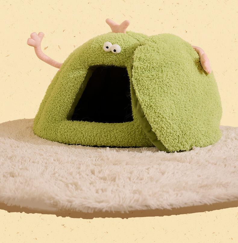 Winter Katzenbett für Halloween Warme Häuser Zubehör Betten Kissen Haustierzubehör Hundematte Waren Alles Korb Dinge Monsterhaus