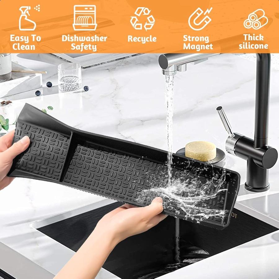 30 Inch Silicone Stove Top Shelf Magnetic for Kitchen Gadgets Soft Flexible Strong Magnetic Heat Resistant Spice Rack Kitchen O