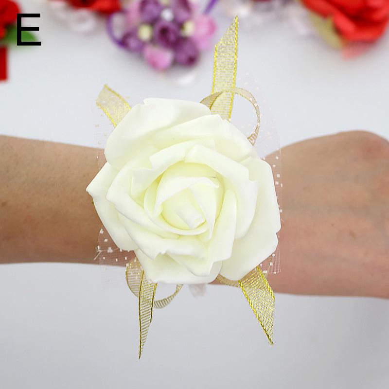 1PCS Bridesmaid Wrist Corsage Wedding Party Rose Bracelet Silk Flowers RibbonSPU 1PCS Bridesmaid Wrist Corsage Wedding Party Rose Bracelet Silk Flowers RibbonSPU
