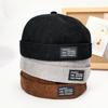 Casquettes Vintage sans Bord en Velours Côtelé pour Hommes Femmes Réglables Casquette de Propriétaire Docker Streetwear Casquette Dôme Hip Hop Bonnet Rétro