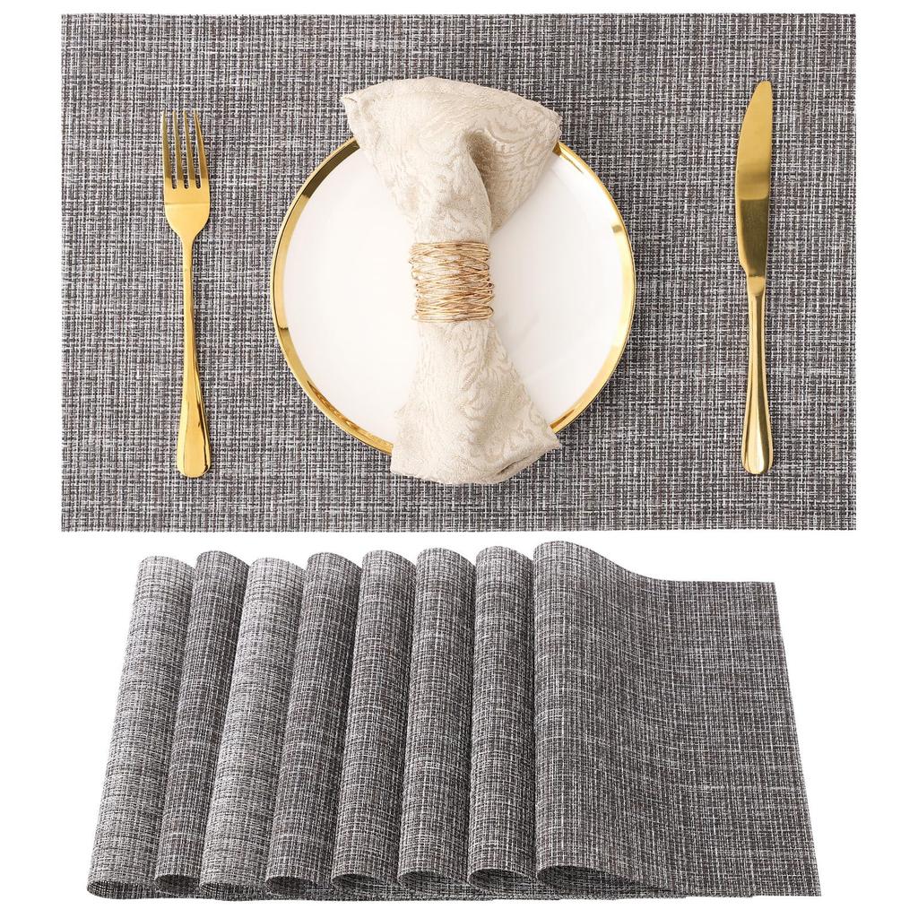 2-8PCS Placemat with table towel,table mat,casserole mat,suitable for family kitchen,western dining mat,waterproof and oil-proof