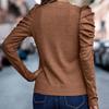 Dámský top Slim Fit s dlouhým rukávem s kulatým výstřihem