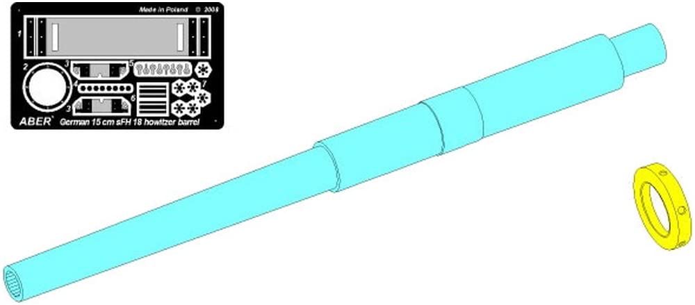 

Aber 1/35 масштаб немецкий 15см ствол L/29.5 для гаубицы Hummel sFH18 (для Dragon/Trumpeter), пластиковая модель, часть 35L66