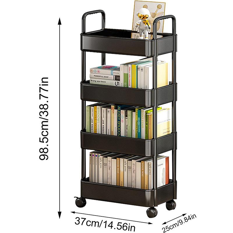 Large Capacity Bathroom Mobile Push Frame Toy Snack Storage Rack Bedside Storage Rack Kitchen Accessories Storage Rack