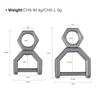 CH5 Titanium Rotating D Type Key Utility Key Ring with Screw Car Key Tool Key Ring Convenient for Daily [MecArmy] Ring, Shackle, Carrying-L