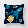 Cartoon Astronaut Rocket Spaceship Sofa Home Bedroom Decoration Pillowcase Kids Room Space Theme Cushion Cover