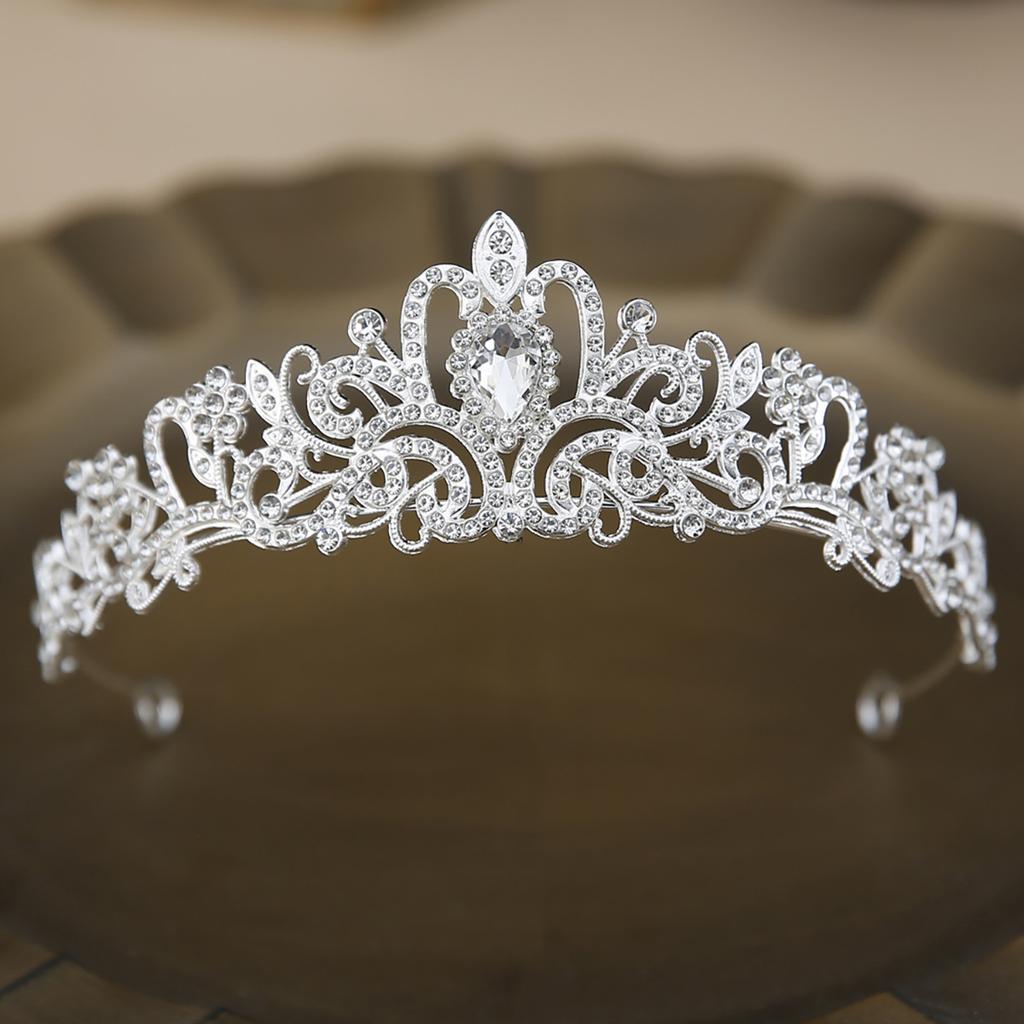 Crown Tiara Bride  Rhinestone Crown  Wedding Dress  Adult Ceremony Birthday  Princess Hair Accessories  Children