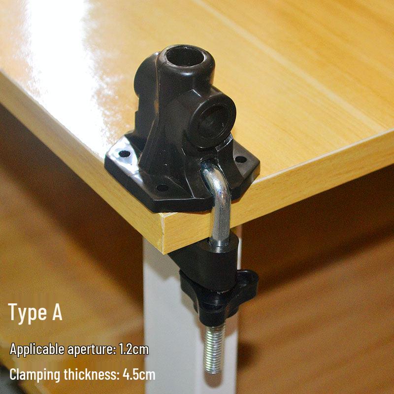 Adjustable American Style Long Arm Workbench Lamp & Microphone Holder with Table C-Clamp