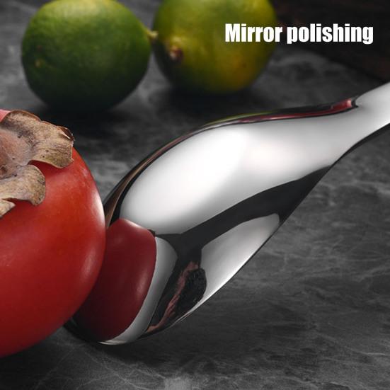 316 Stainless Steel Soup Spoon Cake Dessert Spoon with Long Handle Dishwasher Safe Kids Kitchen Tableware