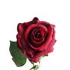 Single Artificial Rose Head Long Stem Crimson Simulation Flower Wedding Home Garden Arrangement