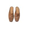 Sheepskin version~ retro literary ins fashion casual sandals woven lazy one pedal outside wearing bag head half slippers women