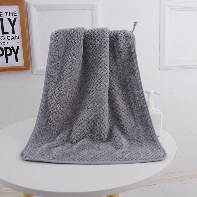 Coral Velvet Bath Towel Adult Household Absorbent Honeycomb Pineapple Grid Men's and Women's Bath Towel Activity Gift Set