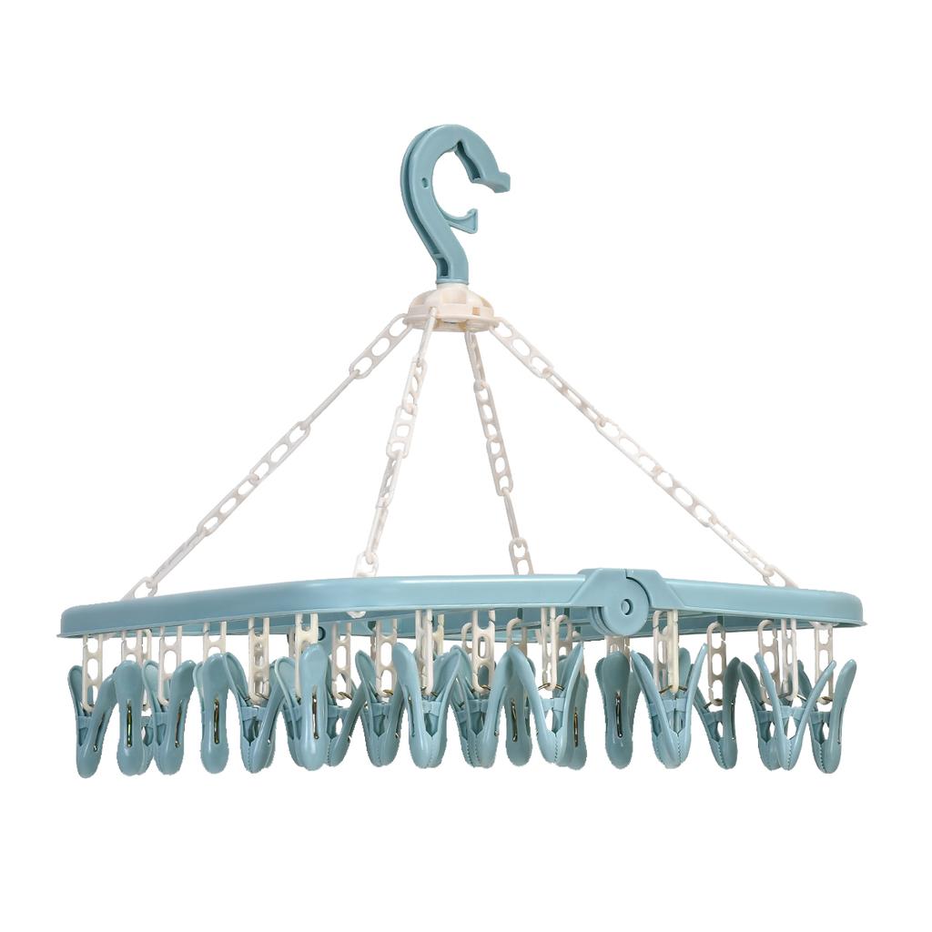 Ușcător de rufe cu 32 de cuie, uscător de rufe, uscător de haine, lenjerie intimă, șosete, pantaloni, umerașe, rack de depozitare pentru baie