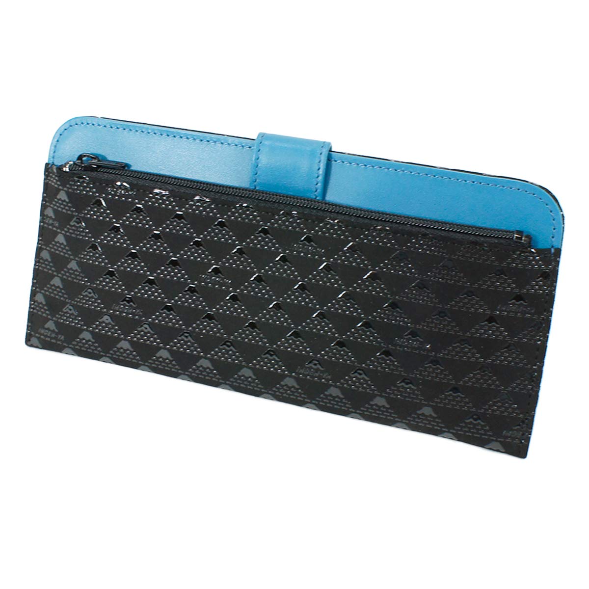 

Inden Long Wallet Thin Deerskin Takane Fuji Pattern Black Background x Black Lacquer [Indenya] Mt. 2809-01