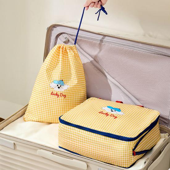 huaqianguhh Travel Storage Bag, Waterproof Oxford Organizer, with Reinforced Handle, Cartoon Print Luggage for Clothes Toiletries Shoes
