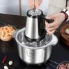 3-Speed Electric Meat Grinder, Stainless Steel Food Chopper for Household Kitchen Vegetable Nut Blender with Durable Blades