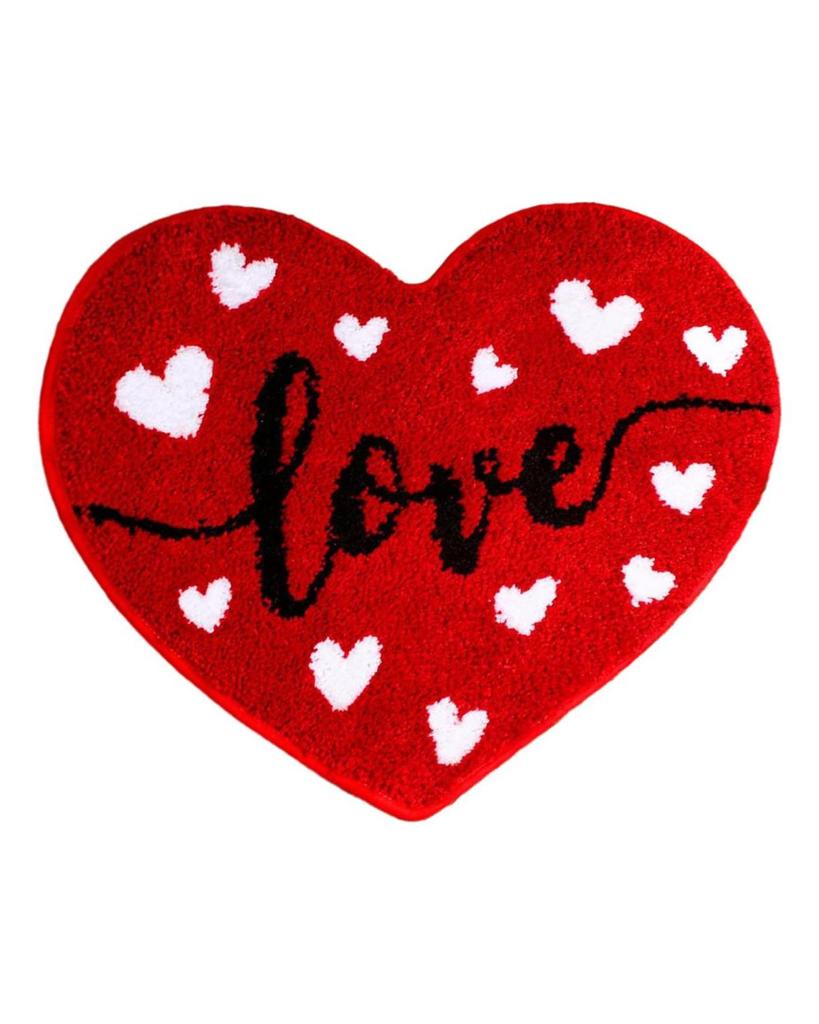 Walentynkowy dywanik łazienkowy Antypoślizgowa mata do kąpieli w kształcie serca Miękka zmywalna mata prysznicowa w kształcie miłości Dekoracja łazienki