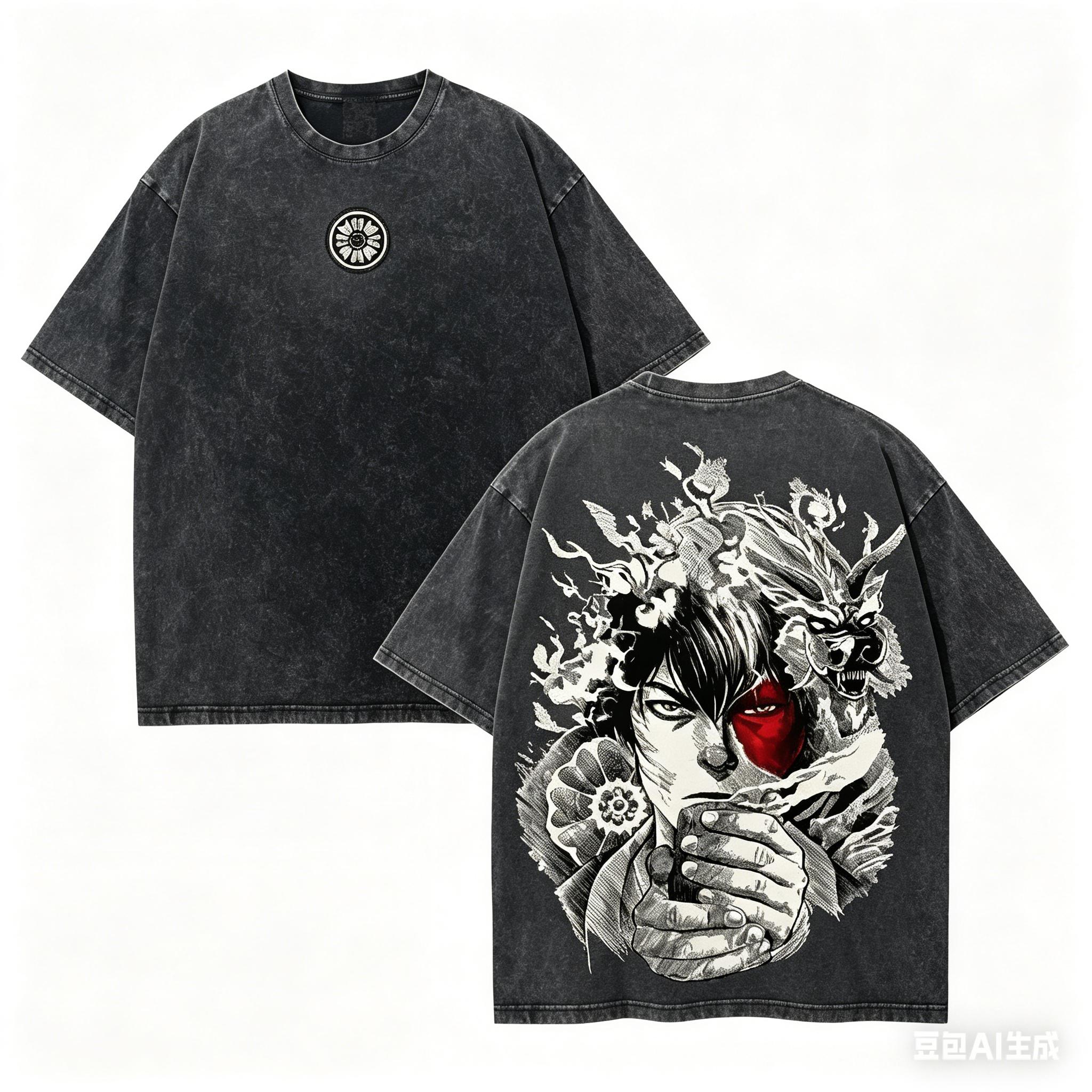 Avatar The Last Airbender Washed Tshirt personality Clothes NewModel Anime Tshirt Year round clothing Streetwear Plus Size S