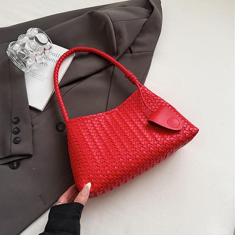 PU Leather Woven Underarm Bag Women's Fashion and Leisure Hand-held Bag Large-capacity Shoulder Bags Handbags and Purses KTY