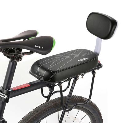 Bike Back Seat PU Leather Soft Cushion Rear Rack Seat with Backrest