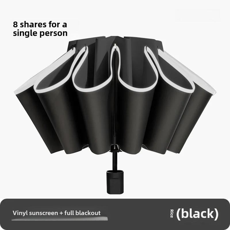 Automatic Folding Umbrella For Men Women Sun Rain Dual Purpose Umbrella Reverse Folding Feature