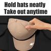 Closet Storage 24 Pockets Hat Rack Grey 3 Hooks Hat Organizer Space Saving Multi Functional Cap Rack Bedroom
