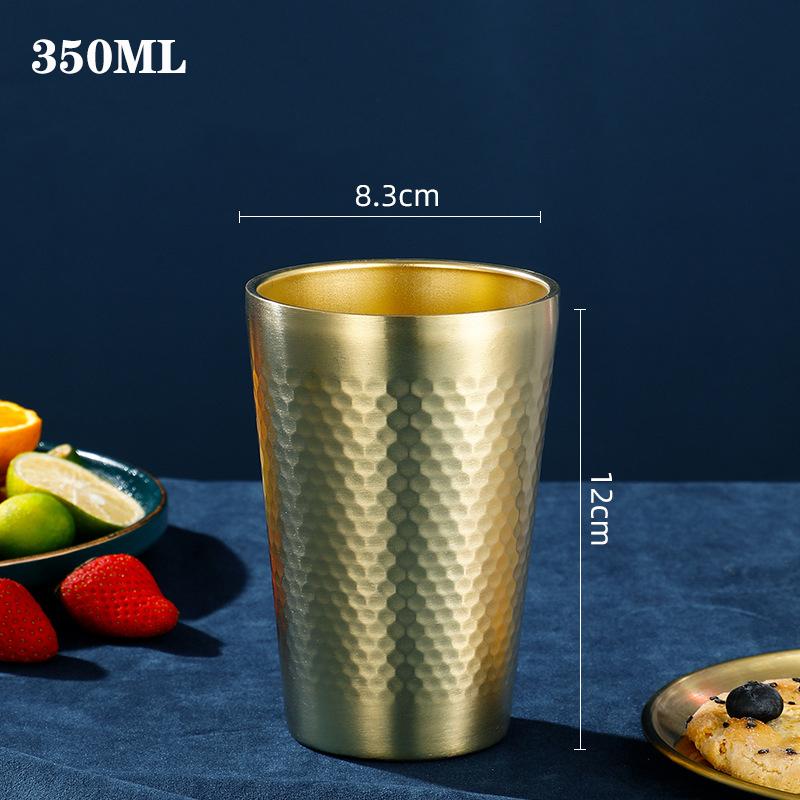 304 Stainless Steel Beer Mug Water Cup Anti Scaling Anti Fall Restaurant Tea Cup Coffee Drink Cup