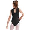 Dívčí gymnastický dres Metalický lesklý patchwork Kamínky Klíčová dírka na zádech Bez rukávů Body