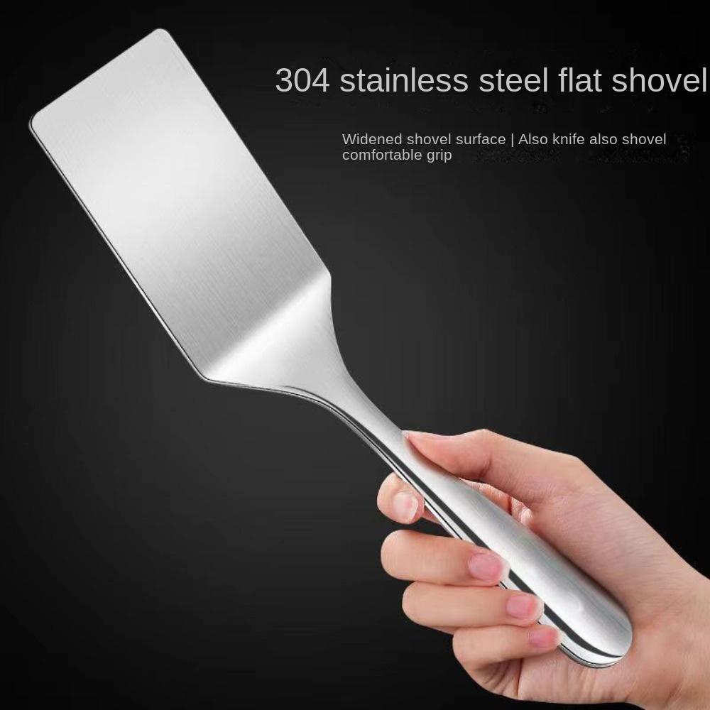 1/2pcs 8.58/9.76 Inch Short Handle Rice Spoon Stainless Steel Steak Spatula  Restaurant