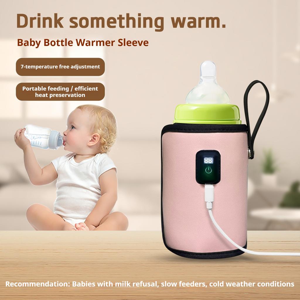 Bottle insulation cover USB constant temperature when going out, universal milk warmer for baby, portable, plug-in insulation