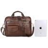Men's Genuine Leather Crossbody Laptop Bag - Multifunctional, Large Capacity, Casual Briefcase