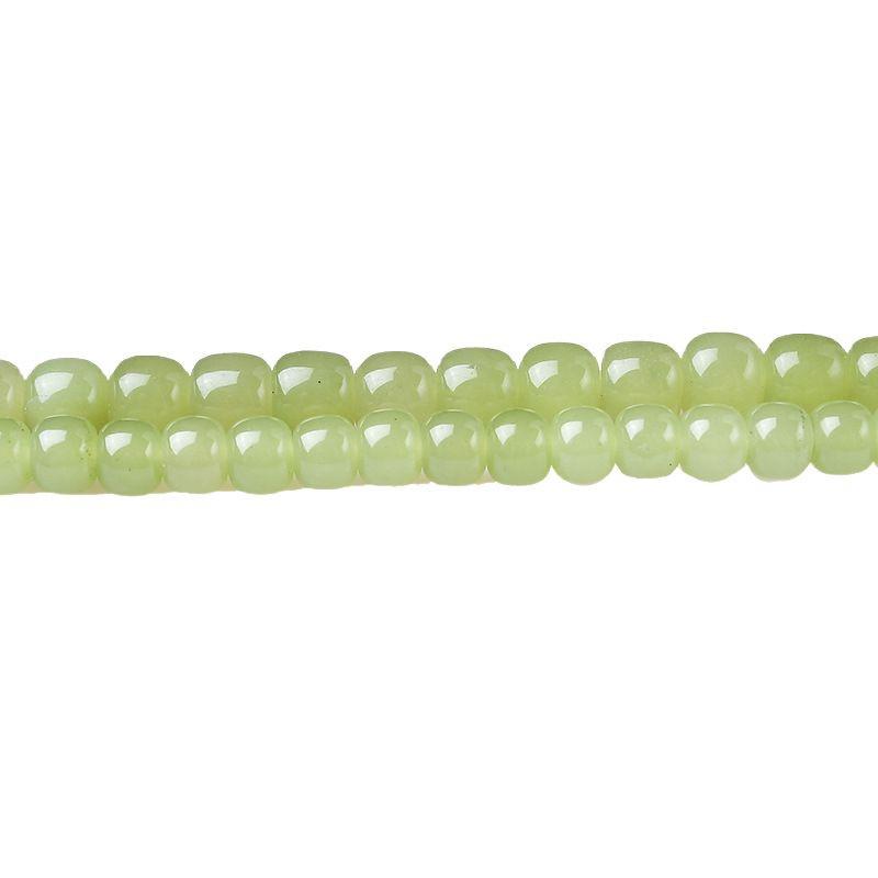 Hetian Jade Chalcedony Loose Beads for DIY Beaded Jewelry and Buddhist Accessories.