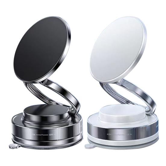 Magnetic Phone Holder Vacuum Suction Stand for Car Gym Kitchen Rotating Foldable Magnetic Holder for Navigation Streaming