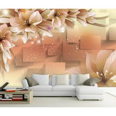 Kwiatowy Mural Fototapety Nowoczesna Sypialnia Salon Tapeta 3D Wystrój Domu Naklejki Ścienne