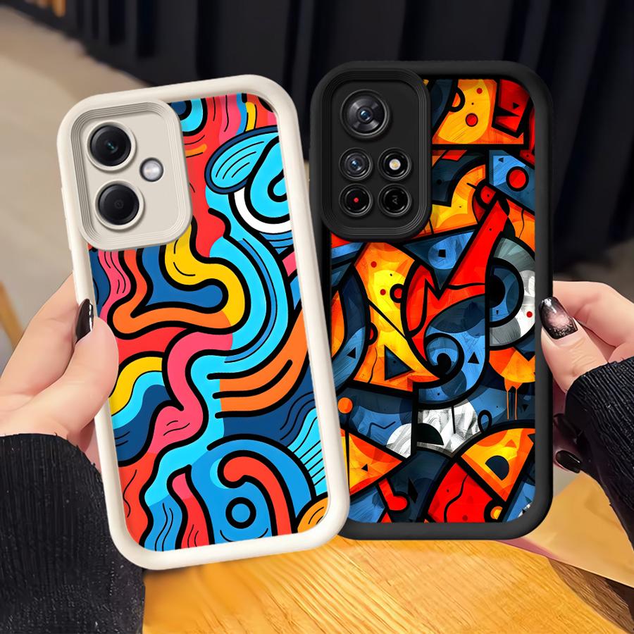 Phone Cover Case for Xiaomi Redmi Note 14 Pro Plus 12s 11s 14C 12C 11 A1 A2 A3 A4 10 12 Note 13 13C Trendy Graffiti Art
