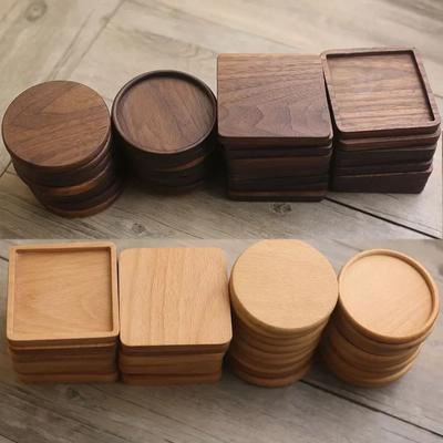 8,8 cm Okrągły Drewniany Podkładka Pod Kubek Pod Kawę I Herbatę Uchwyt Na Napoje Do Dekoracji Stołowej DIY Trwały Wystrój Kuchni Domowej Podkładka