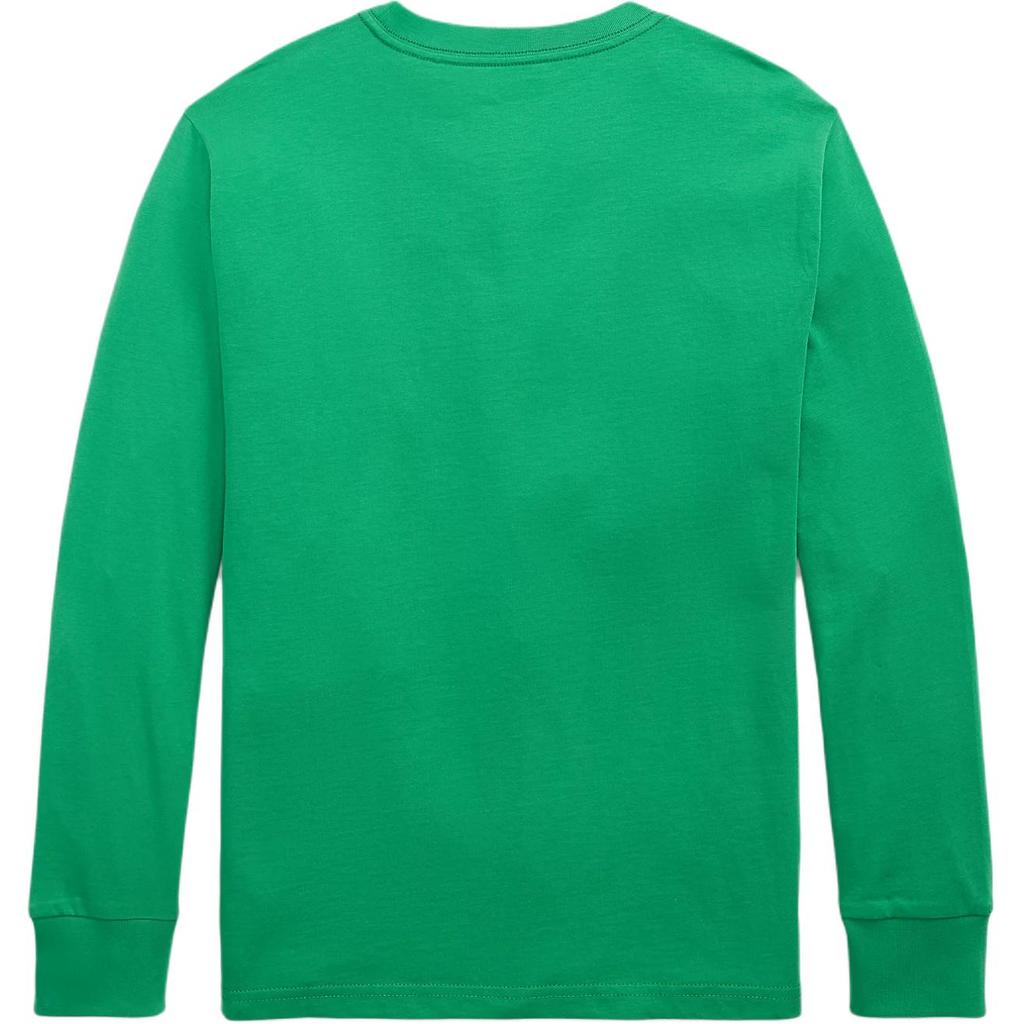 Polo Ralph Lauren Cotton Long Sleeve T-Shirt With Small Pony Logo Kids Tops Green 323854677-080