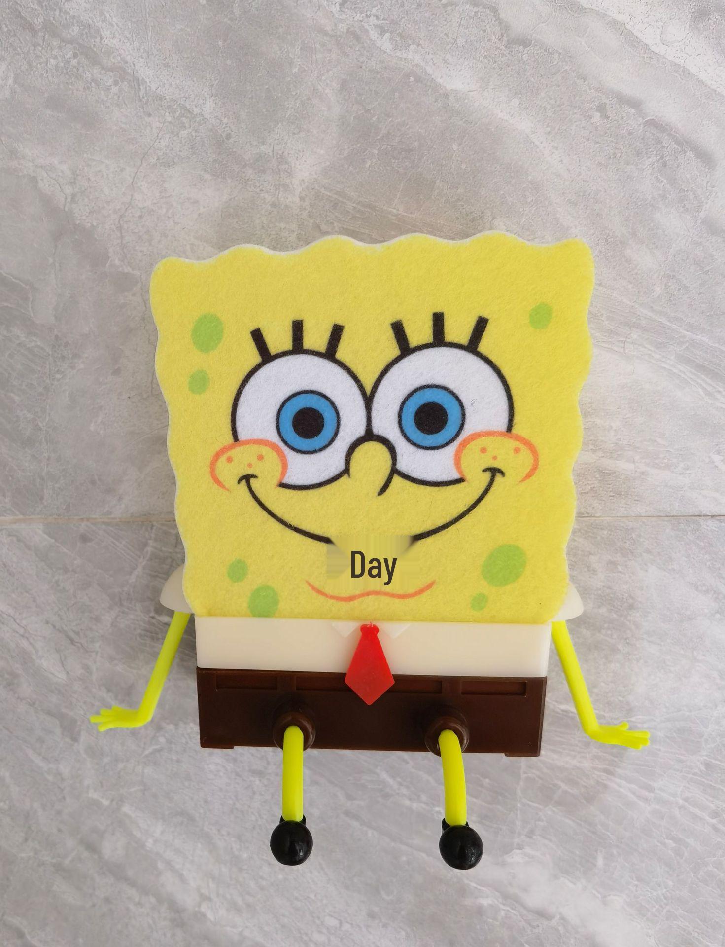 

Креативный органайзер для раковины Губка Боб: Настенный держатель для кухонной щетки для мытья посуды