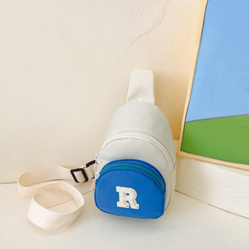 Children's Bag Boy Crossbody Bag Letter Contrast Color Kids Chest Bag