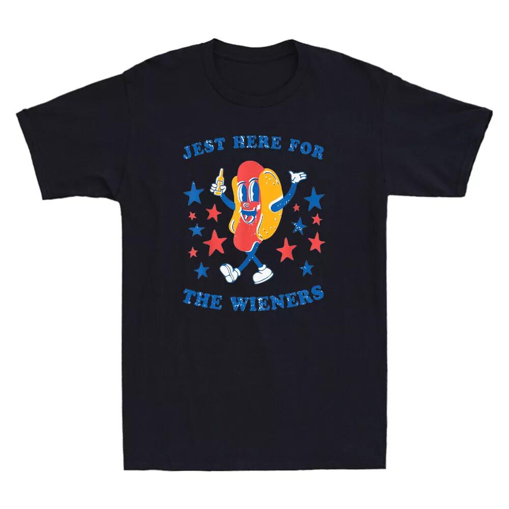 

SALE Just Here For The Wieners for 4th of July Funny Hot Dot T-Shirt Unisex T-Shirt XXXXL