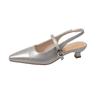 Pointed High-heeled Sandals Women's New Summer Outer Wear One-word Buckle Belt Versatile Empty Shoes
