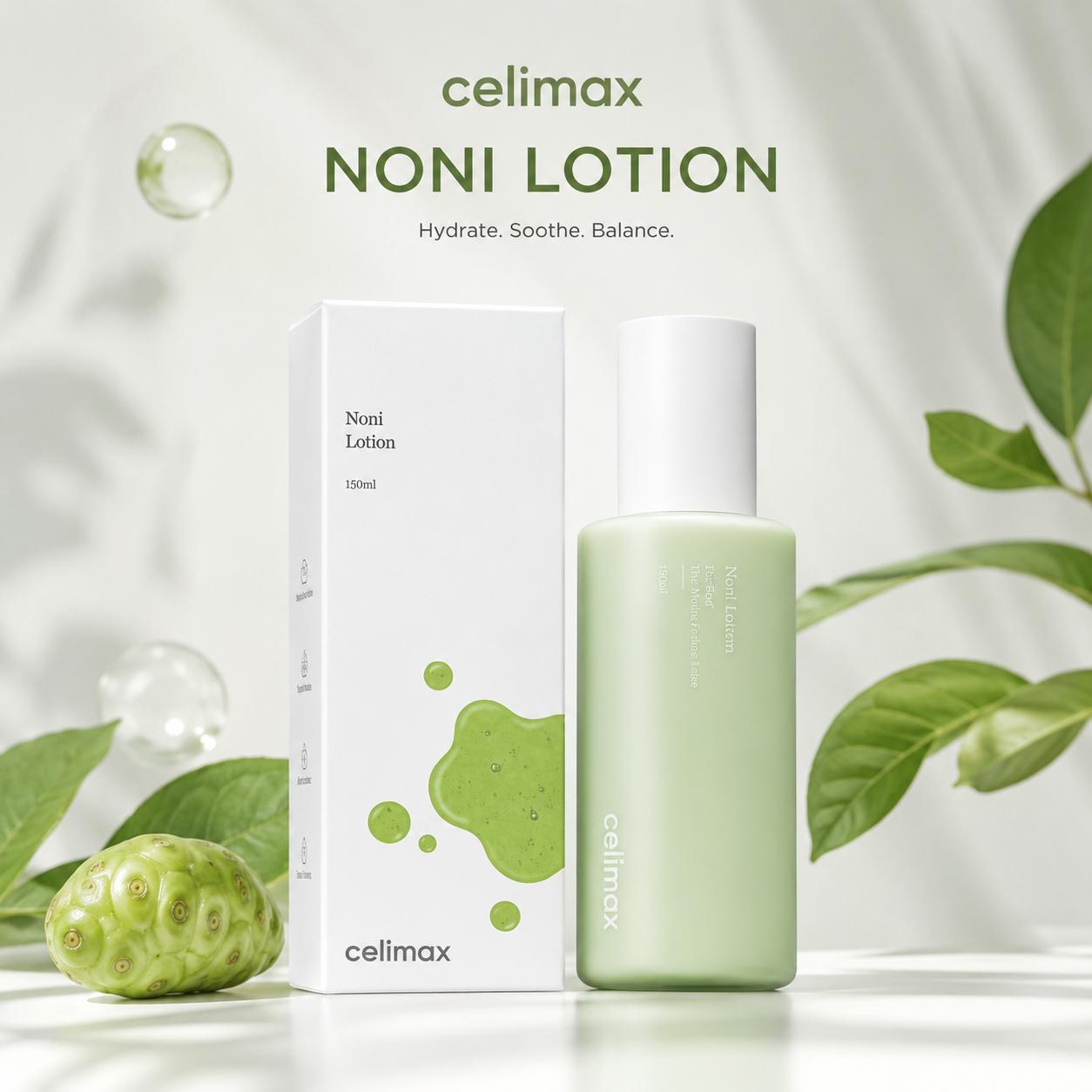 Celimax Noni Fruit Extract Hydra Firming Lotion, Hyaluronic Acid Hydrating & Wrinkle Care Lotion, 150ml